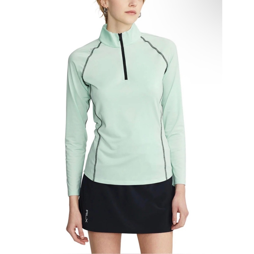 RLX Ralph Lauren Airflow Quarter Zip Golf Pullover Mint Green Size Medium NWT